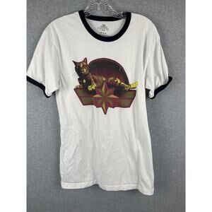 Marvel Studios Captain Marvel Goose T Shirt Men's Size M White‎